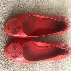 Red Tory Burch Reva flats